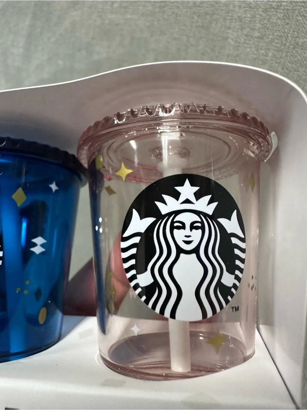 Starbucks Japan Mini Cup Ornament Set in Red, Green, Blue and Gold Accents